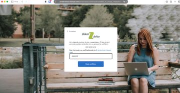 screenshot van invoeren verificatiecode werkgeversportaal
