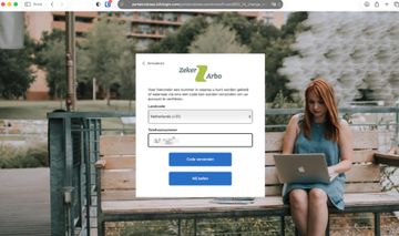 screenshot invoer nummer bellen of sms ter verificatie werkgeversportaal