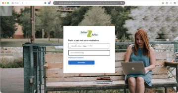 screenshot van inlogpagina werkgeversportaal met optie 'Wachtwoord vergeten'