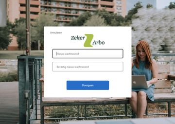 screenshot van nieuw wachtwoord invoeren werkgeversportaal