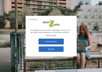 screenshot 2FA sms werkgeversportaal