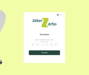 inlogscherm met invoerveld 2FA code