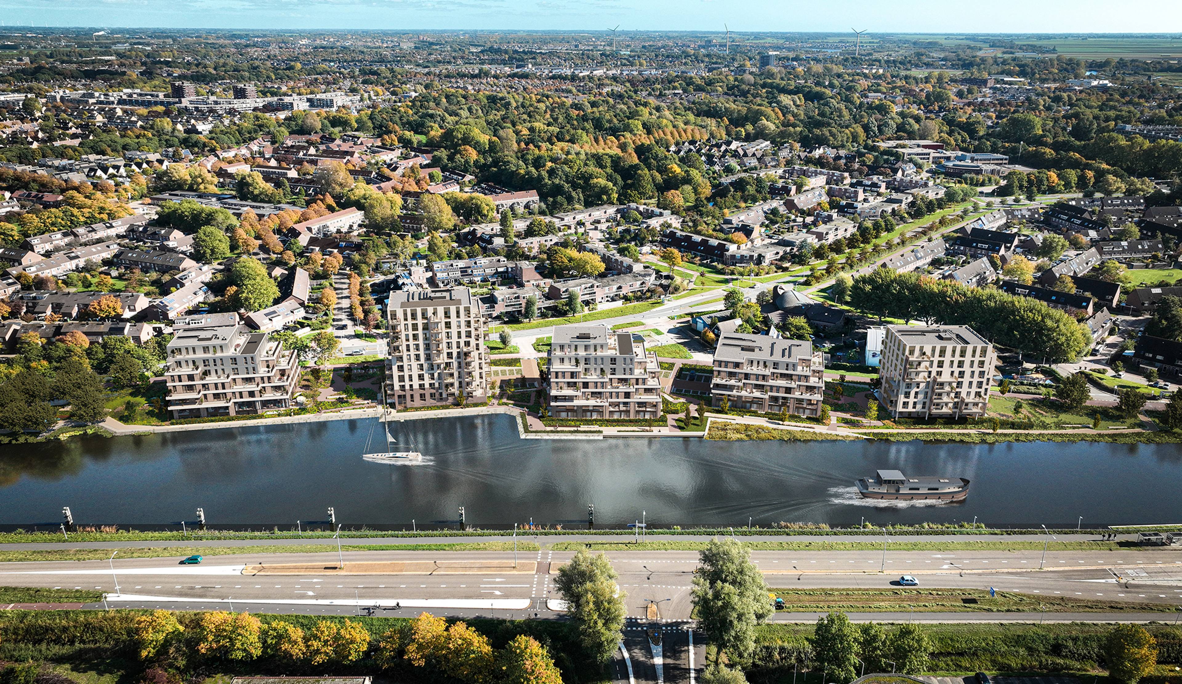 Vogelvlucht van het plan Buitenvaart in Alkmaar