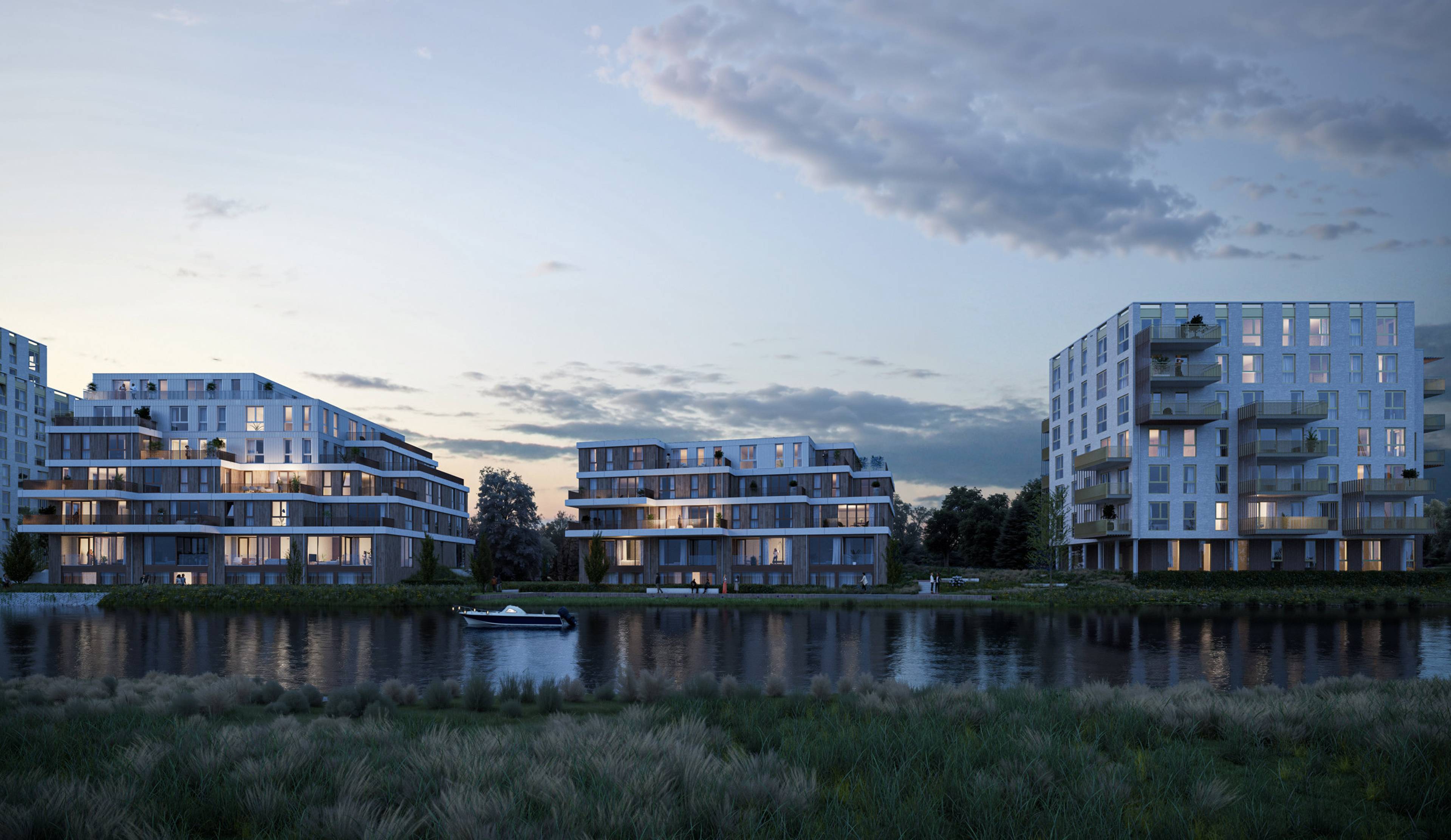 Buitenvaart aan het water in Alkmaar, artist impression