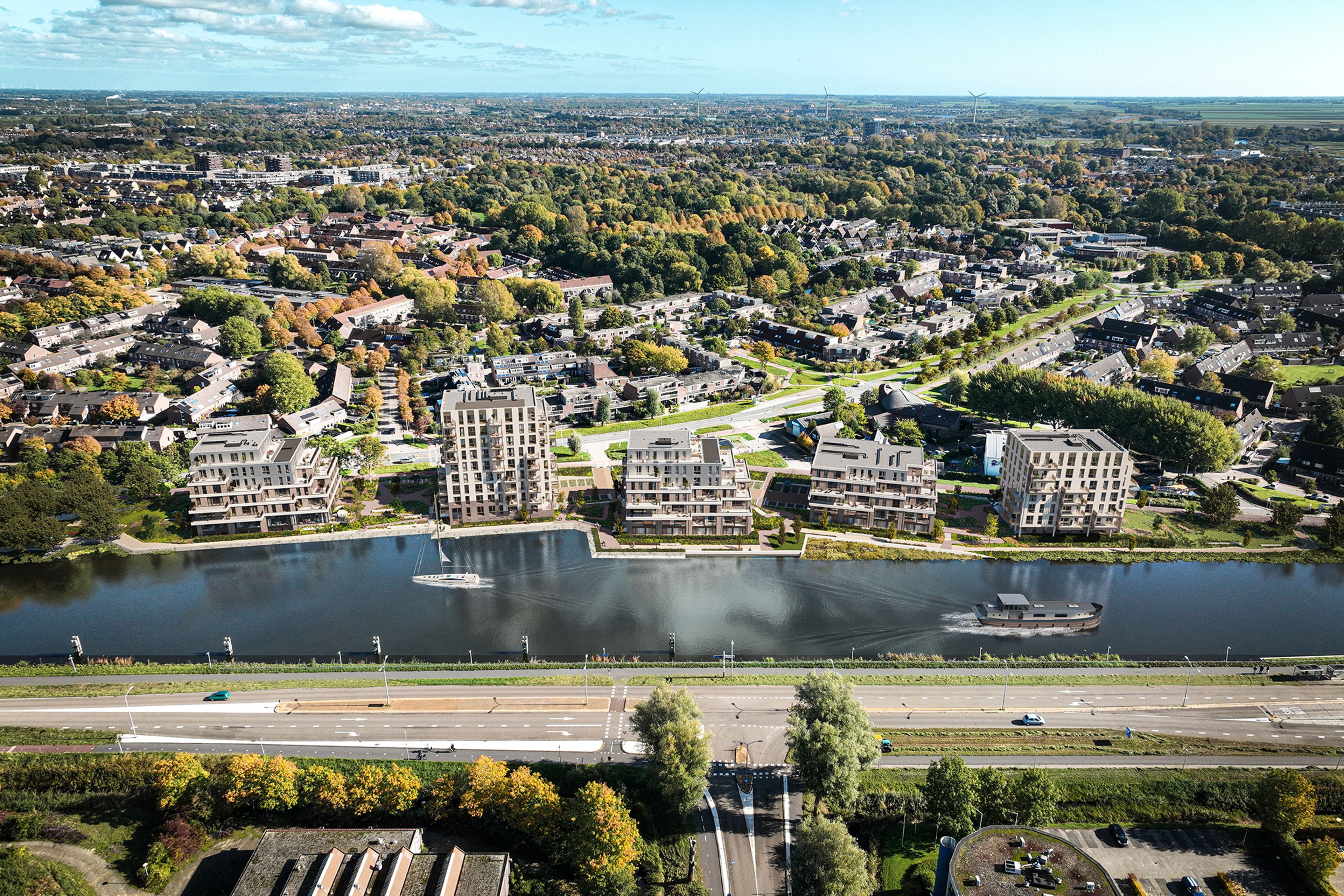 Vogelvlucht van het plan Buitenvaart in Alkmaar