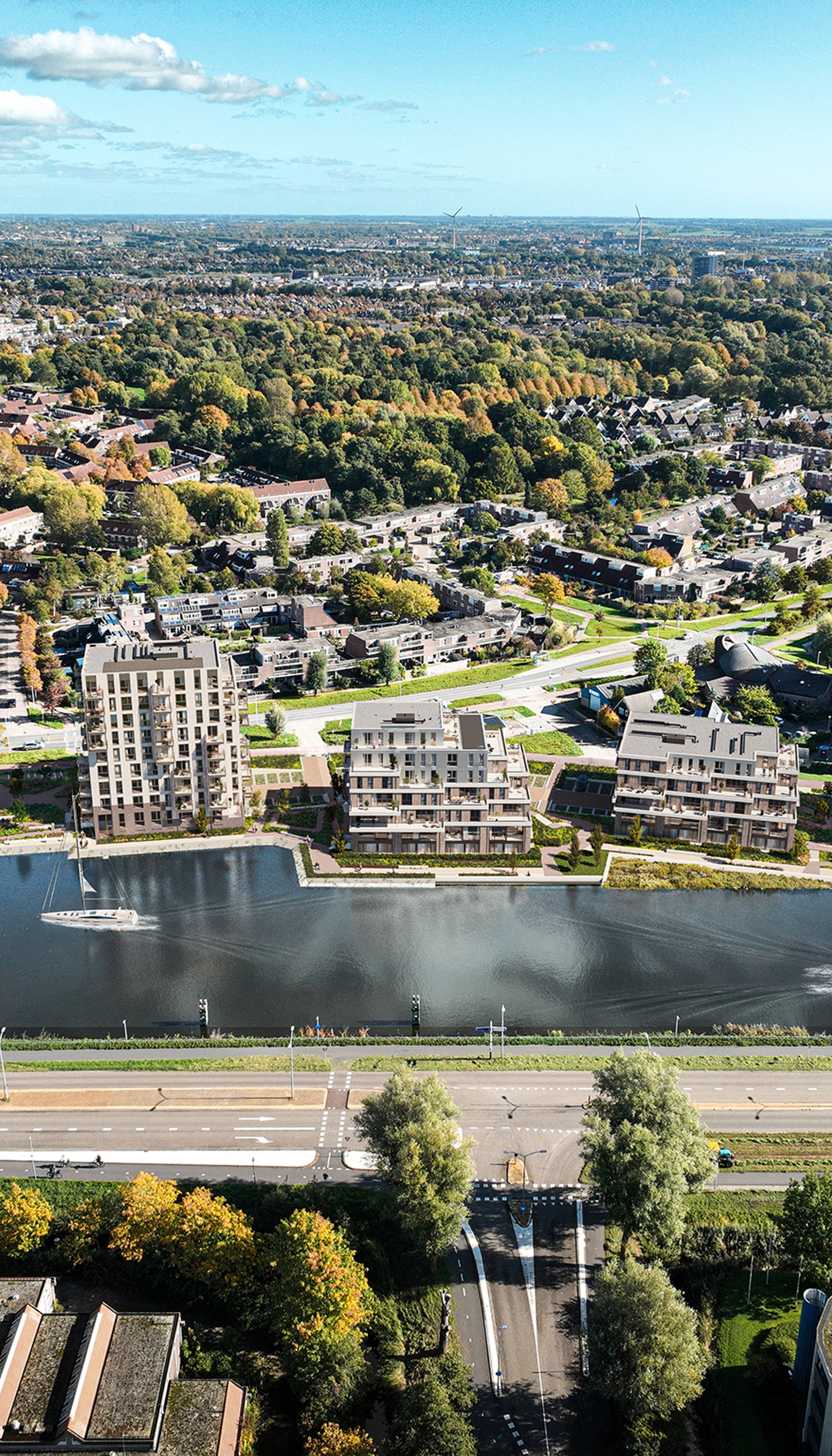 Vogelvlucht van het plan Buitenvaart in Alkmaar