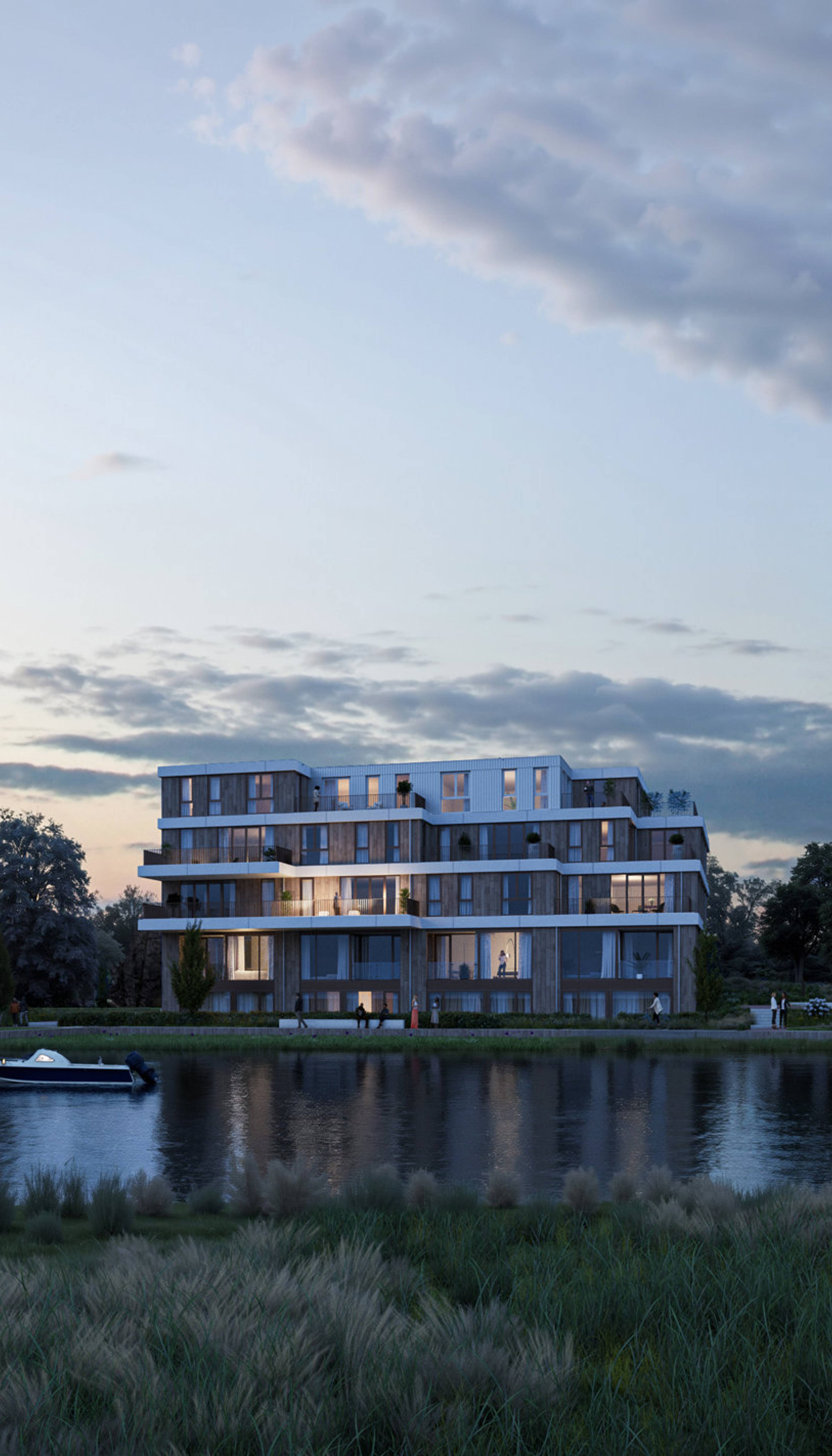 Buitenvaart aan het water in Alkmaar, artist impression